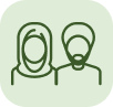 Afghan woman and men icon